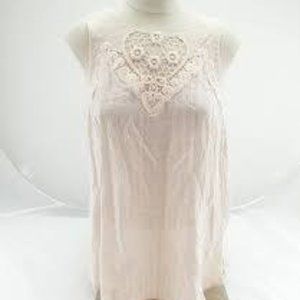 FYLO  Sleeveless Top  Button Back NWT